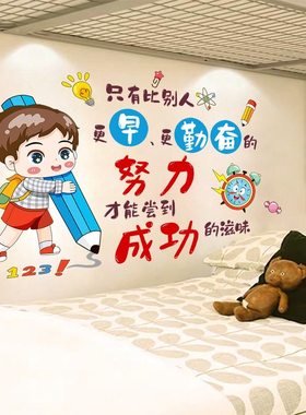 励志学校宿舍寝室改造自粘墙贴纸