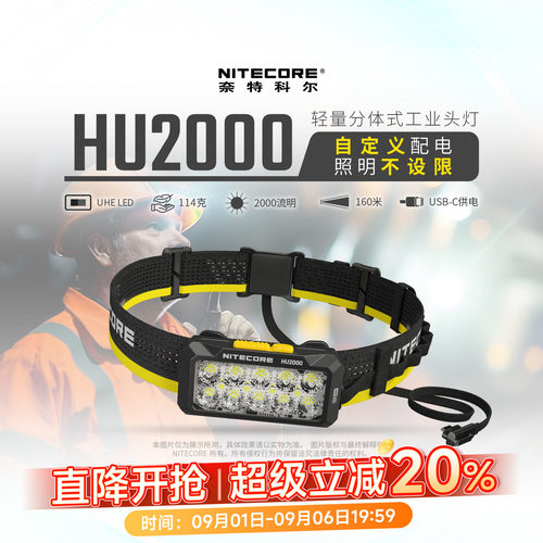 奈特科尔工作头灯户外工地照明灯