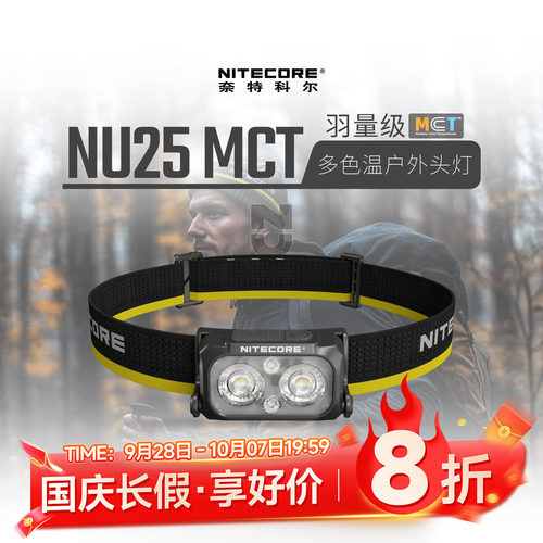 奈特科尔多色温头灯户外轻量便携