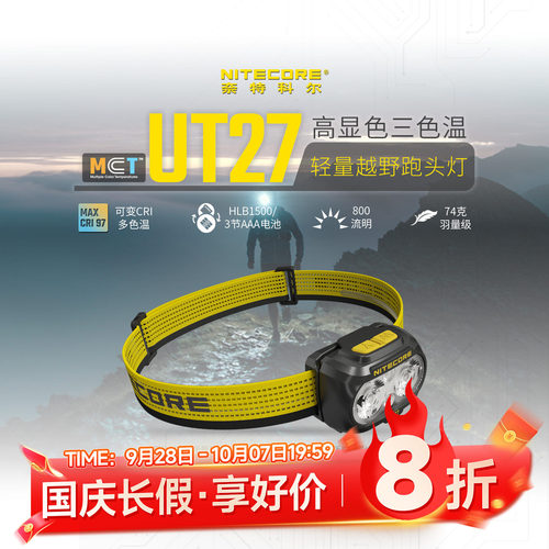 奈特科尔越野跑头灯户外登山头灯
