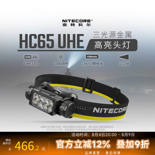 奈特科尔高亮户外头灯强光充电