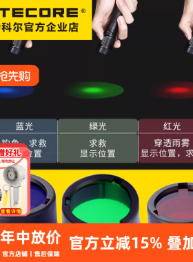 奈特科尔红绿蓝三色手电筒滤镜NFR/NFG/NFB-23/25/34/40/50/60/65