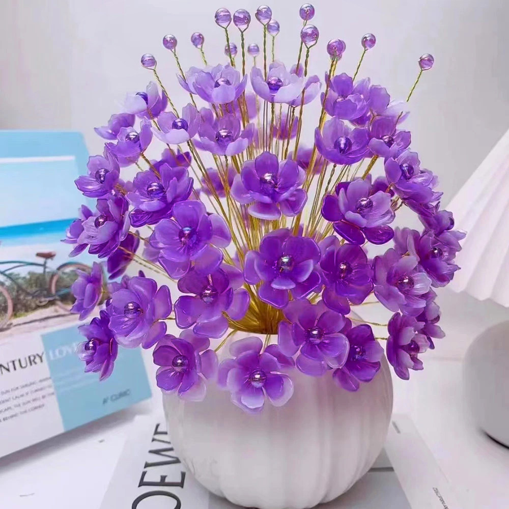 幸运花手工编织DIY仿真花束