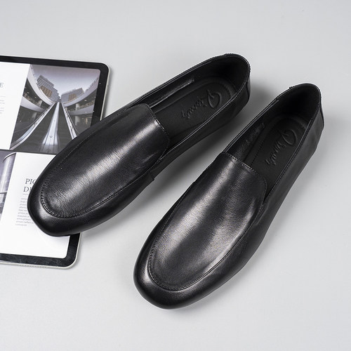 春夏男士真皮透气软底豆豆鞋