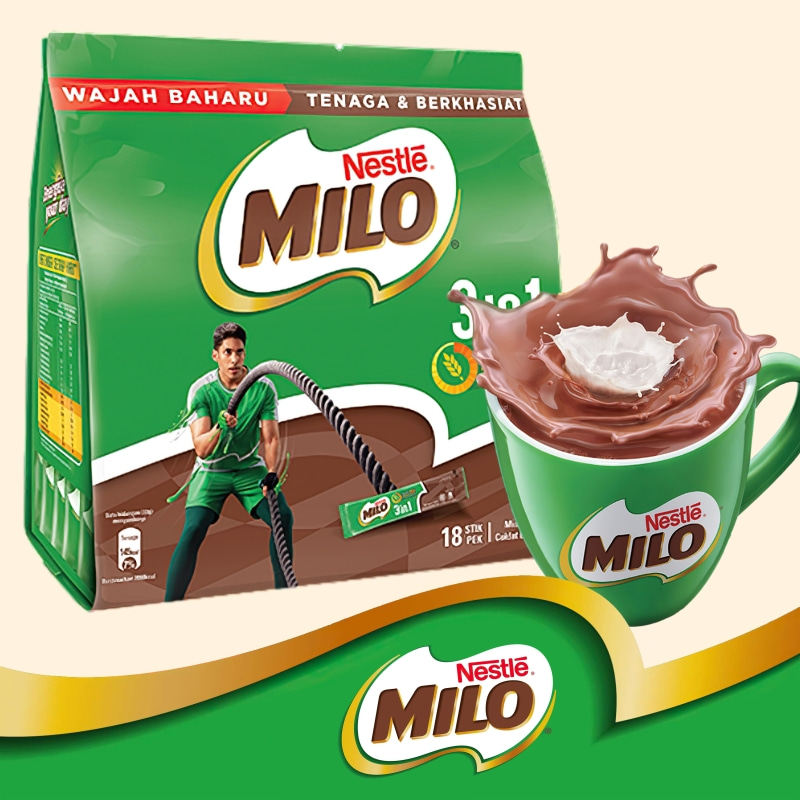马来西亚进口雀巢MILO美禄巧克力麦芽可可能量饮料 营养早餐冲饮