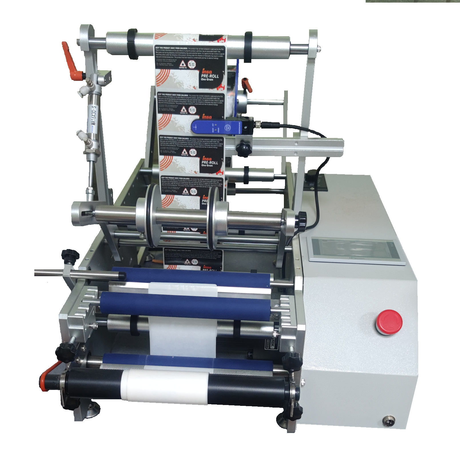 全自动不干胶圆瓶类贴标机