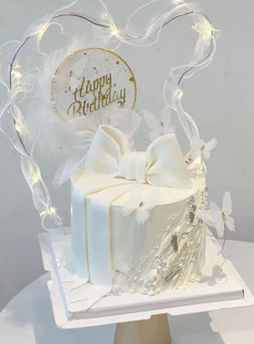 网红仿真蝴蝶蛋糕装饰幻彩球插件