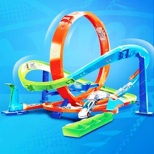 美泰风火轮轨道系列特技超级大回环特技套装小车滑行男孩玩具礼物