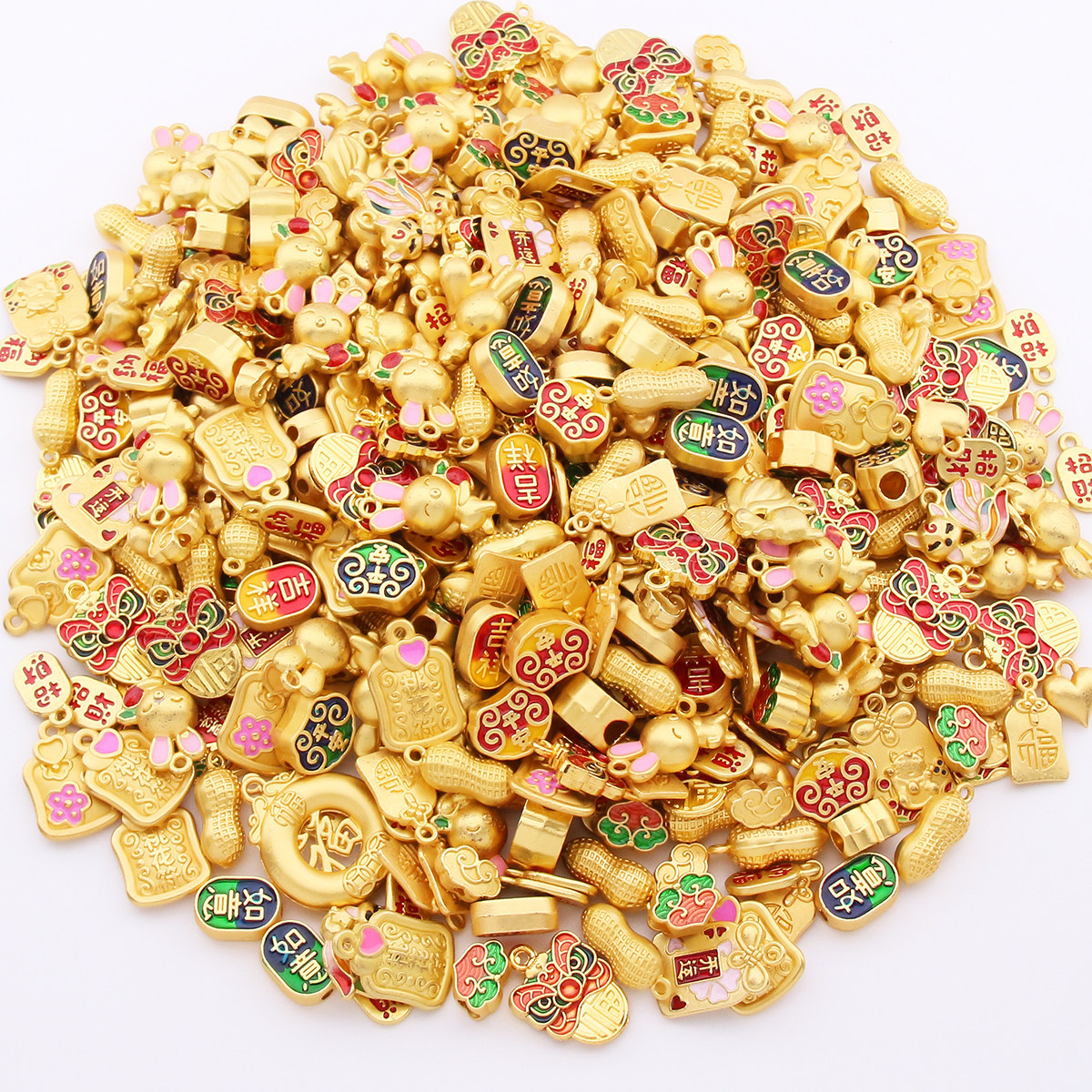 DIY合金饰品配件金色珐琅配饰diy小饰品高保色配珠平安扣吊坠挂件,饰品/流行首饰/时尚饰品新,其他DIY饰品配件,淘宝优惠券,粉丝福利购,淘宝优惠卷