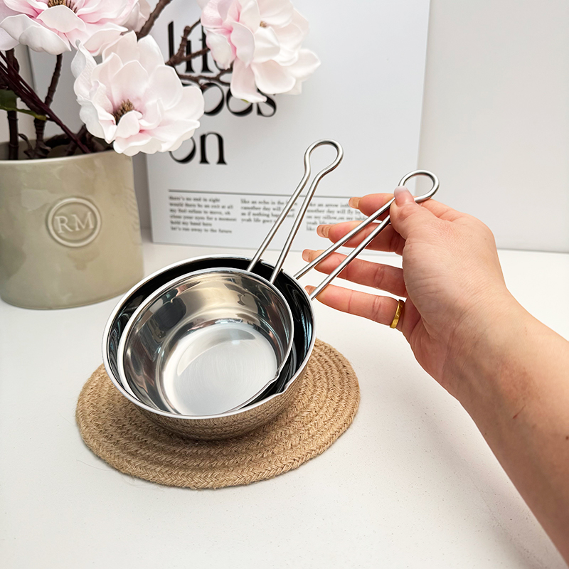 带柄小碗18/10不锈钢量杯勺油壳