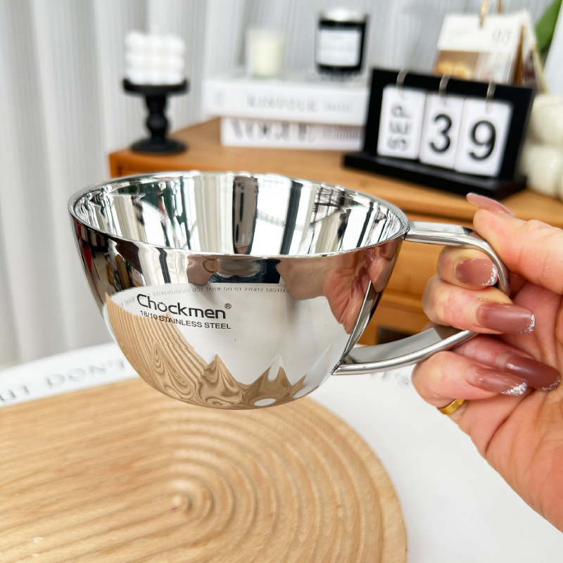 304不锈钢带手柄双层碗打蛋量杯