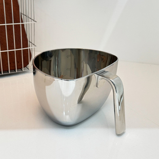 chockmen18/10不锈钢异形奶锅咖啡壶热牛奶煮面烘焙刻度量杯小锅