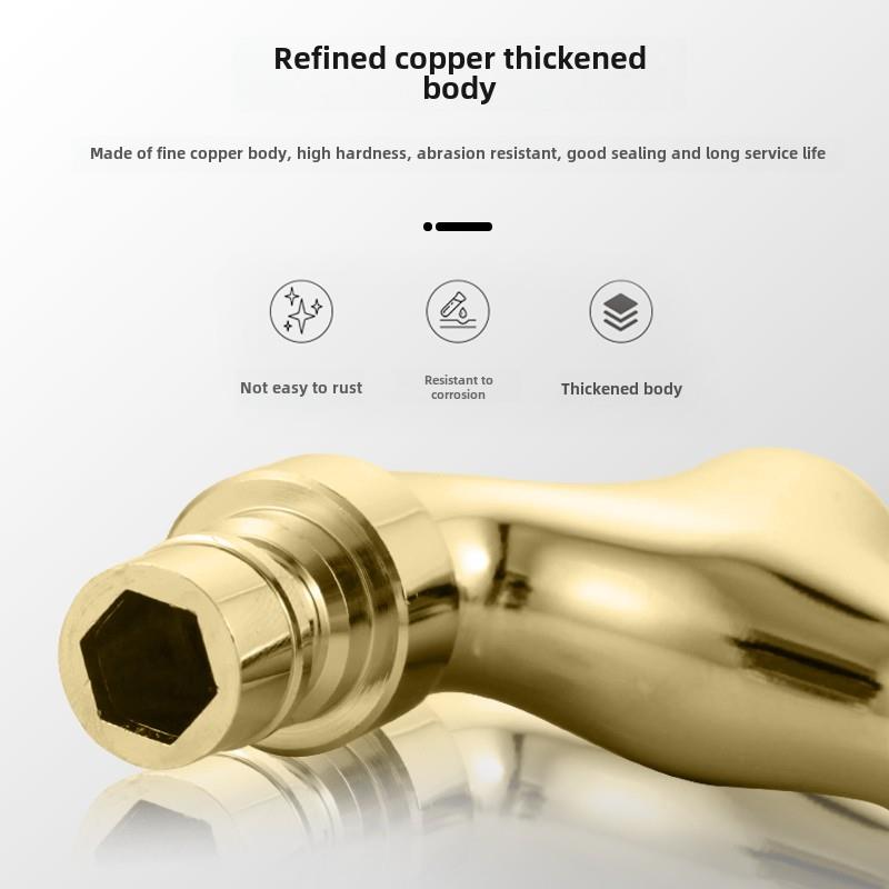 全铜户外带锁水龙头4分家用拖把池防盗水单冷快开加长洗衣机室外