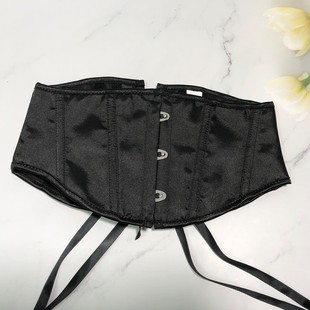 色丁缎面短款 腰封16cm3扣鱼骨支撑腰封洛丽塔腰封腰带束腰现货