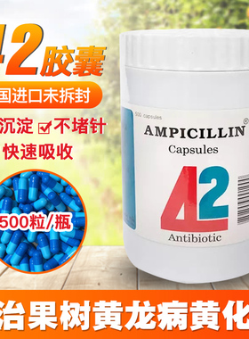 盐酸四环素红黑胶囊黄龙病果树专用药泰国42蓝色胶囊脐橙柑橘柚子