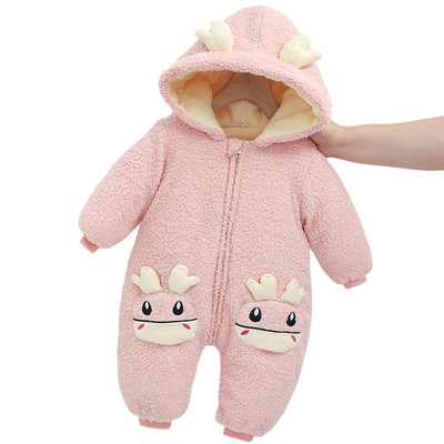 婴儿加厚连体衣小鹿冬季