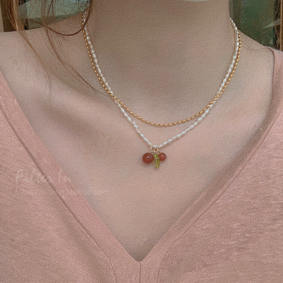 有滤镜野樱桃之恋~金色淡水珍珠