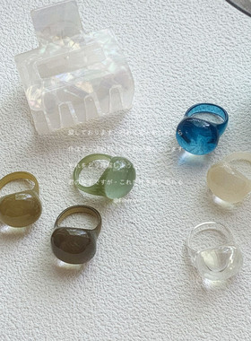 fi可可耐耐小胖墩亚克力戒指