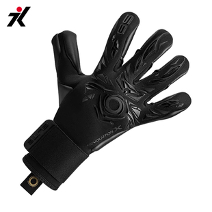 光环Elite Revolution X 门将单招考试纯黑白内缝半管守门员手套