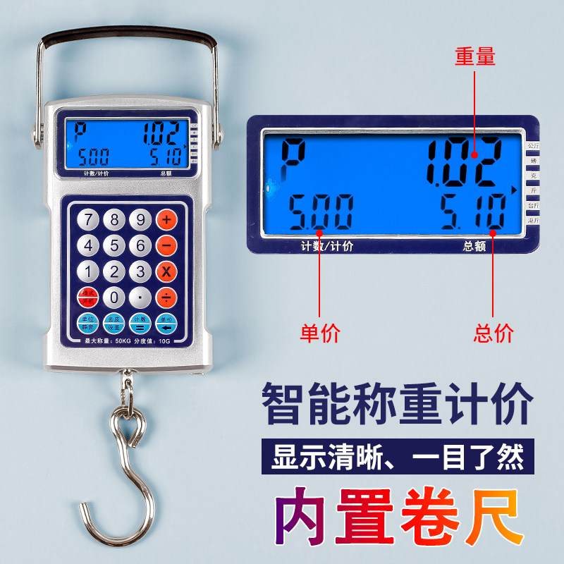 精准小型挂钩计价手提秤