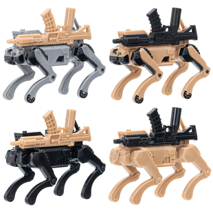 适用乐高军事装备四足机器人战斗机器狼机器狗第三方积木人仔玩具