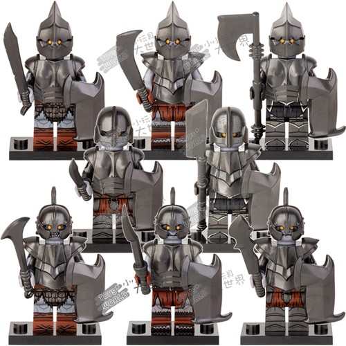 正品魔戒兽人拼装积木人仔