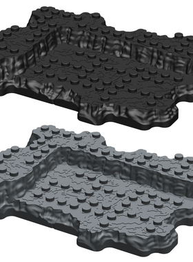 适用乐高小颗粒底板假山地台场景MOC男孩益智拼装积木玩具配件F01