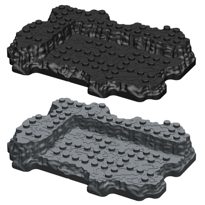 适用乐高小颗粒底板假山地台场景MOC男孩益智拼装积木玩具配件F01