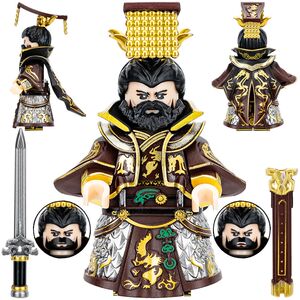 中古国潮三国东吴孙权仲谋第三方拼装积木人仔玩具RL848