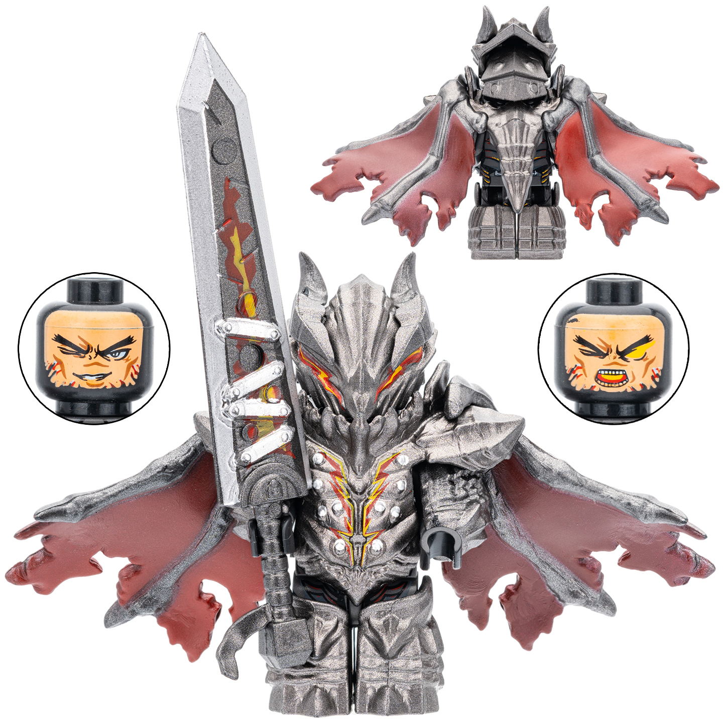 适用乐高剑风传奇死亡之翼格斯嘎子第三方拼装积木人仔玩具GP103