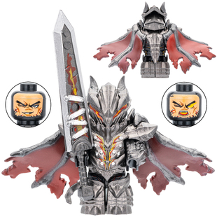 适用乐高剑风传奇死亡之翼格斯嘎子第三方拼装 积木人仔玩具GP103