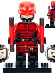 Suitable for Lego Daredevil, Punisher, White Tiger, Target Eye, Golden Bullseye, and Third-Party Assembled Building Block Minifigure Toys G0142