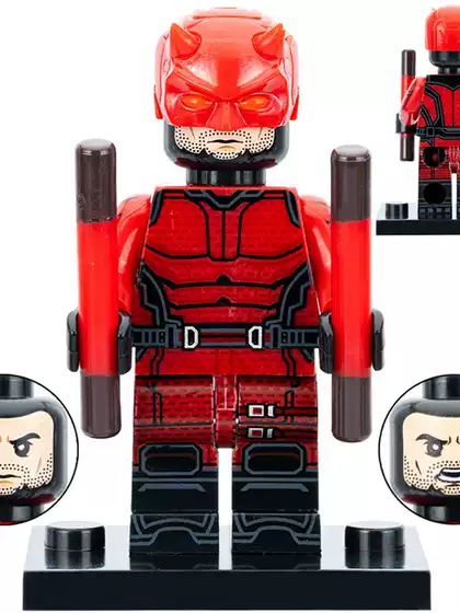 Suitable for Lego Daredevil, Punisher, White Tiger, Target Eye, Golden Bullseye, and Third-Party Assembled Building Block Minifigure Toys G0142