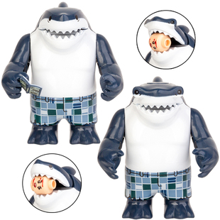 X特遣队鲨鱼王纳纳威第三方拼装 积木大人仔玩具WM2423