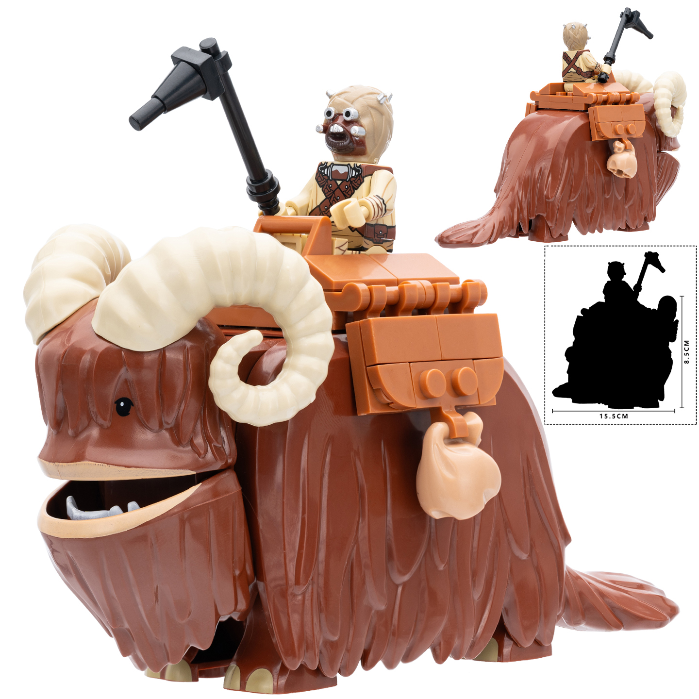 适用乐高星球大战曼达洛人班萨兽第三方拼装积木人仔玩具LK0003