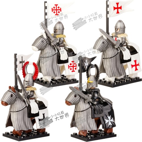 正品中古十字军战马士兵积木人仔