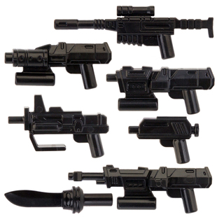 科睿配件星球大战残次品小队爆能枪狙击枪第三方武器积木零件