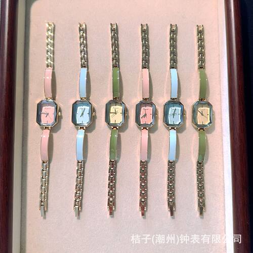 金米欧新款女士手表轻奢时尚精致气质半手镯式手链表女款石英腕表
