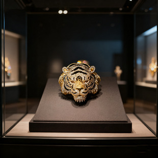 西凉妃子 原创设计霸气老虎头胸针 男女服装装饰胸花高端精致别针