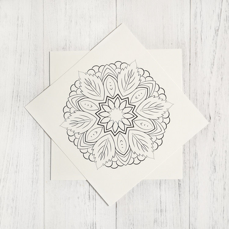 曼陀罗涂色画diy填色手工静心减压涂鸦