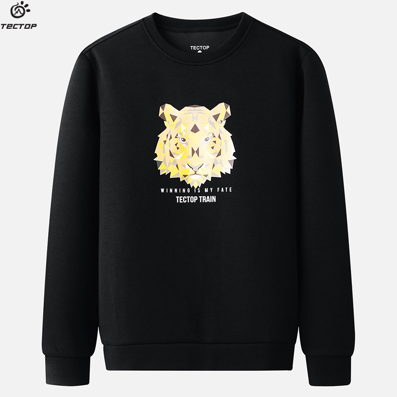 TECTOP探拓户外春秋季圆领套头长袖卫衣男女士薄款时尚运动休闲衣