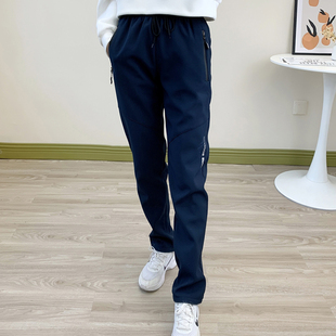 秋冬季户外抓绒软壳裤女加绒冲锋裤防风防水运动休闲徒步登山长裤