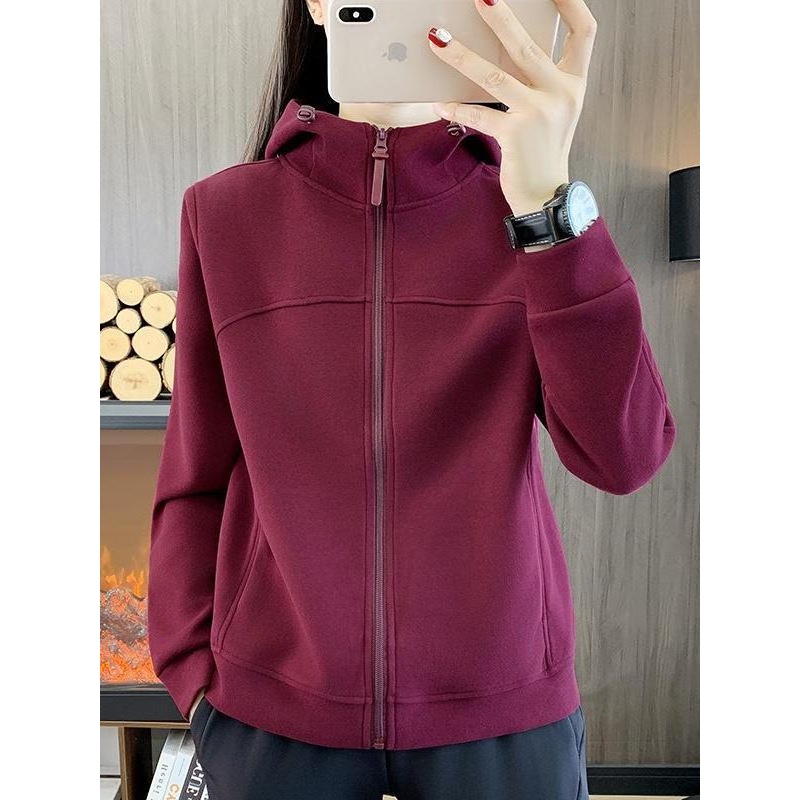 连帽开衫卫衣外套女春秋冬德绒加厚2025新款爆款洋气时尚运动上衣