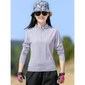 徒步登山跑步弹力冰丝快干衣 春夏季 户外速干T恤长袖 女士2026新款