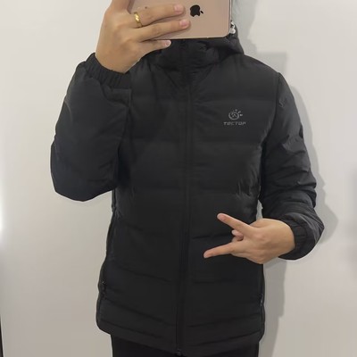 TECTOP探拓户外秋冬季轻薄连帽羽绒服女士款运动休闲短款薄款外套
