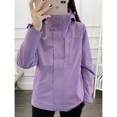 冲锋衣女款 三合一防风防水户外登山定制印logo工作服外套 2025新款