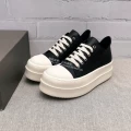 Cowhide Black [Thin Strap] 7cm Thick Bottom