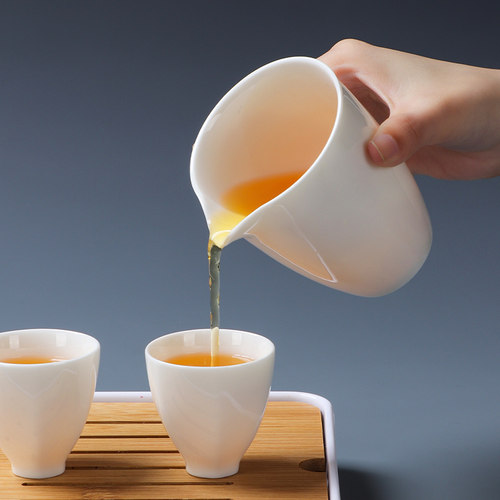 德化高白瓷家用公道杯茶海