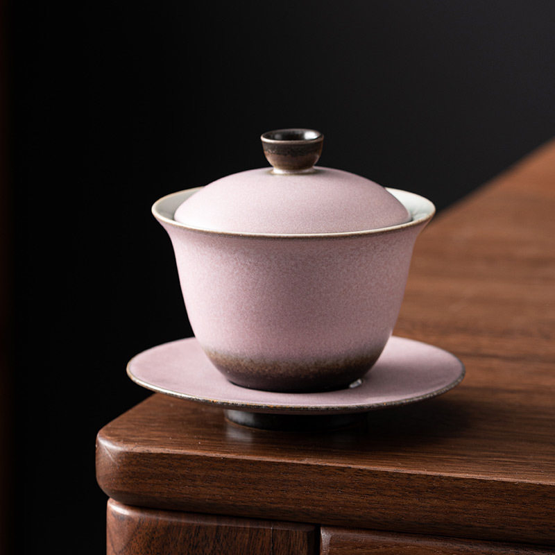 德化窑变陶瓷大号盖碗功夫茶具