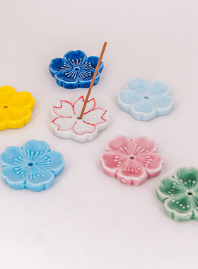 香聚堂日式手工粉色底座器皿陶瓷